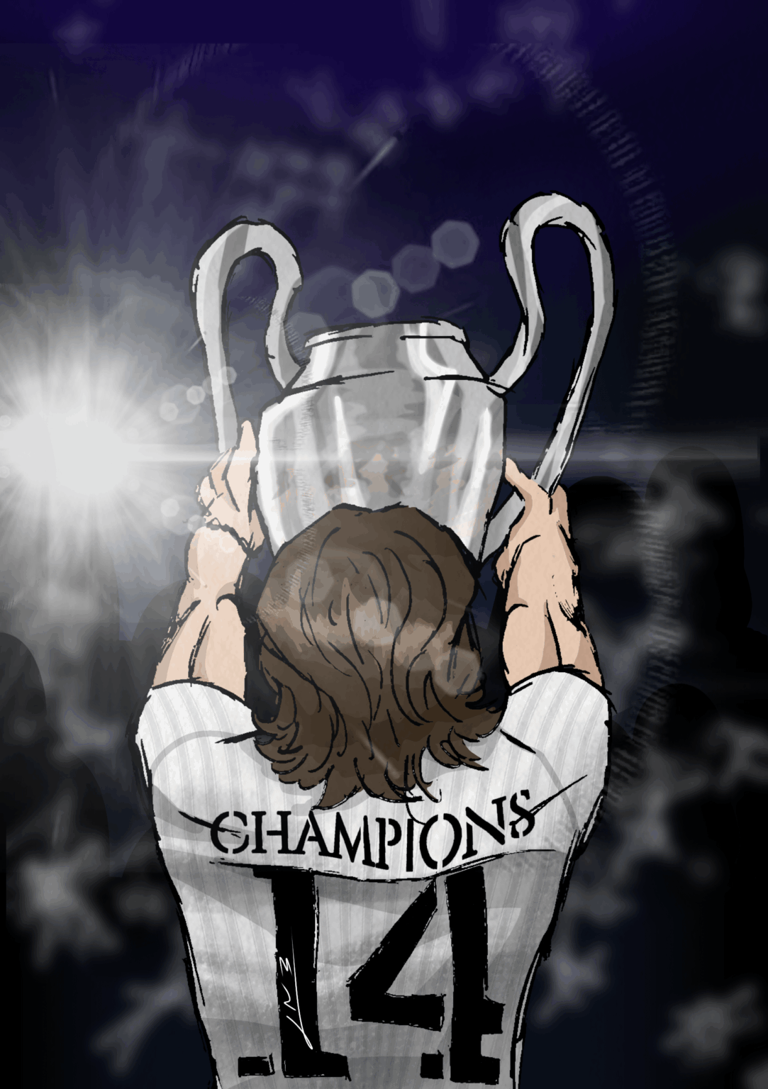 Made a quick drawing of modric last night and wanted to share