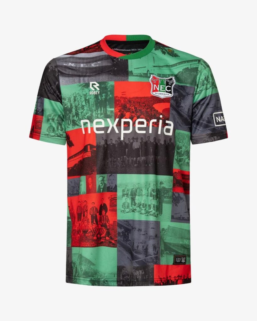 Warmloopshirt en wedstrijdshirt NEC voor de bekerfinale