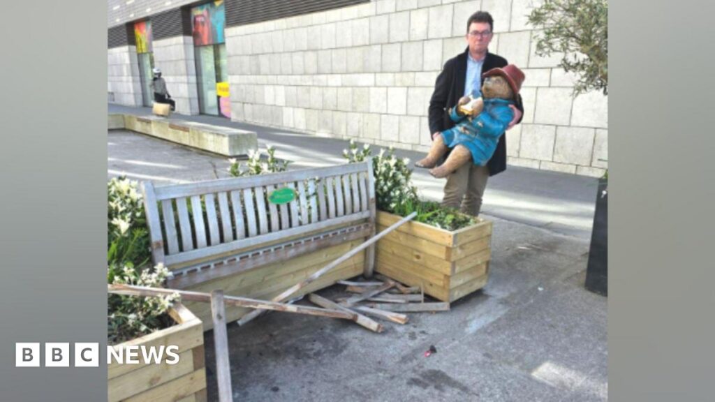 Paddington Bear statue bench targeted by vandals in Southampton