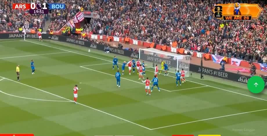 K. Havertz  chance against 
Bournemouth 21'