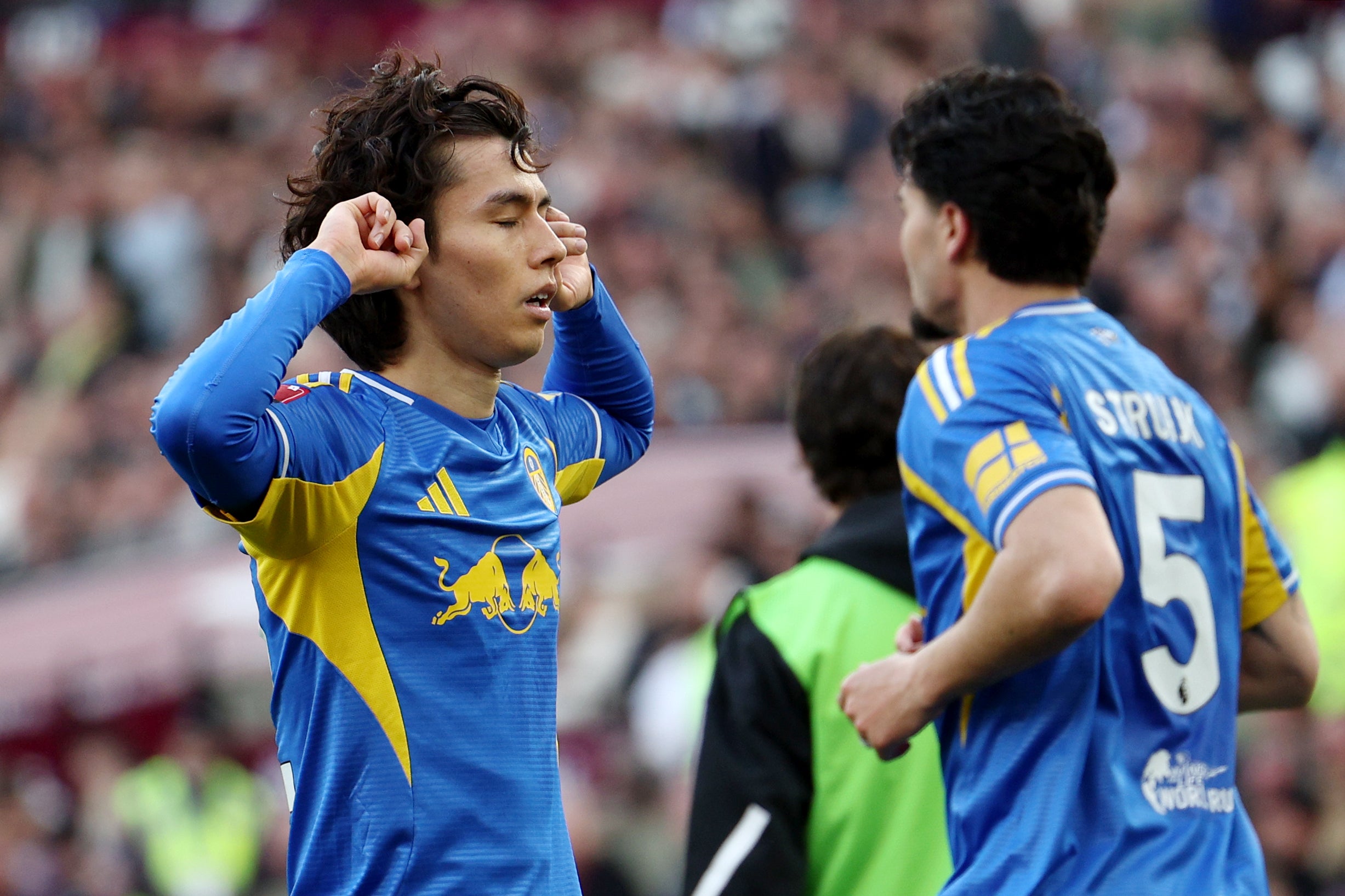 Ao Tanaka scored the opener for Leeds at West Ham