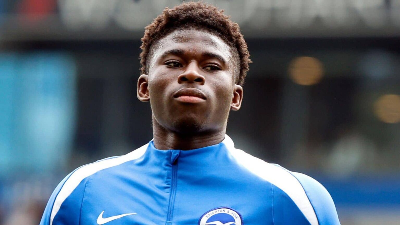 Carlos Baleba in a Brighton warm up