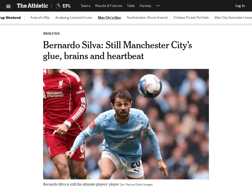 [Jordan Campbell] Bernardo Silva: Still Manchester City’s glue, brains and heartbeat
