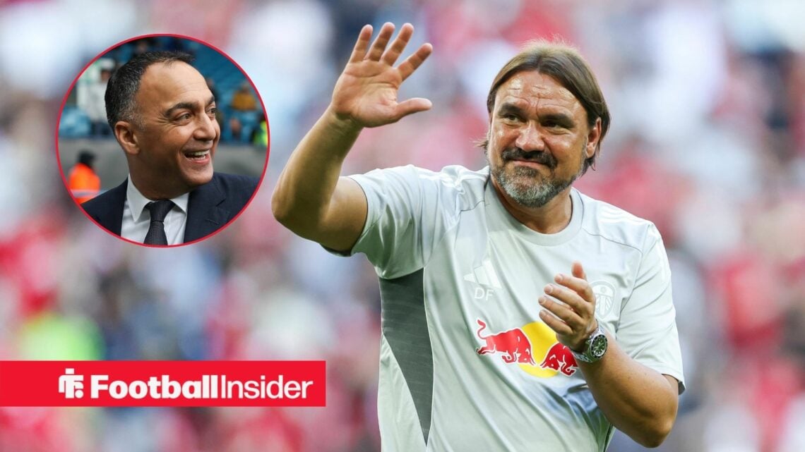 Daniel Farke with Paraag Marathe included in a circular inset