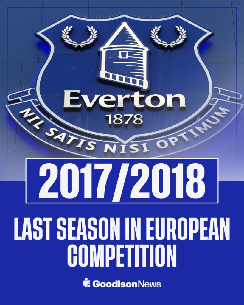 Everton last season in Europe