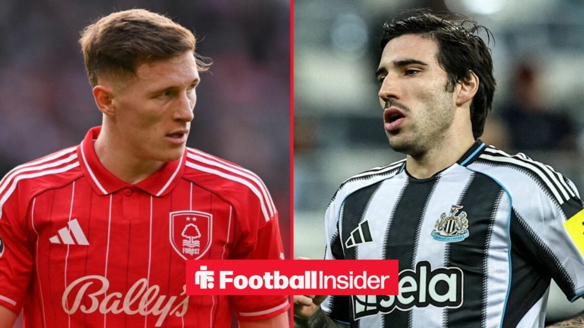 Elliot Anderson alongside Sandro Tonali