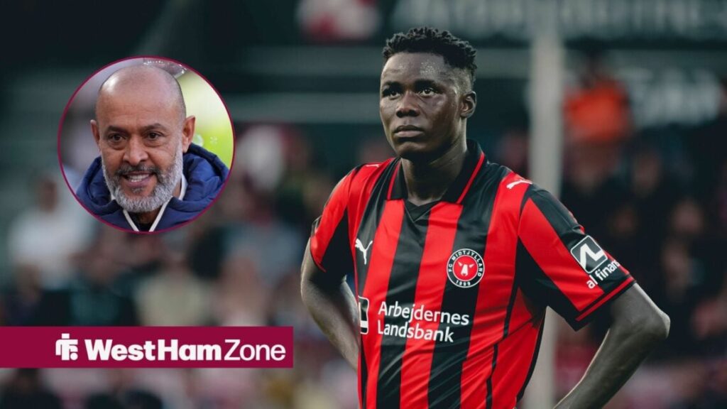 Franculino of FC Midtjylland during a Europa League Qualification match against Hibernian FC, Nuno Espirito Santo during the Premier League match W...