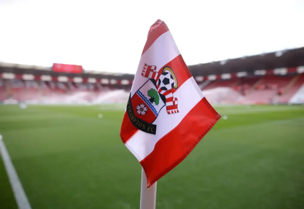 Southampton corner flag seen at St Mary's