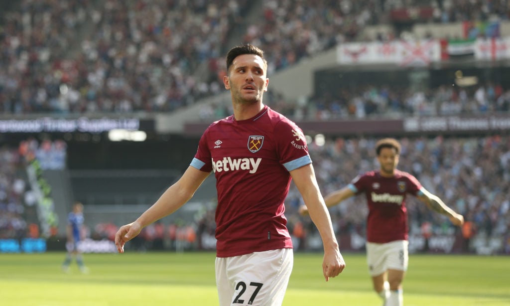 Lucas Perez during West Ham United v Leicester City - Premier League