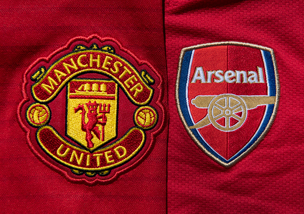 Manchester United and Arsenal Club Crests