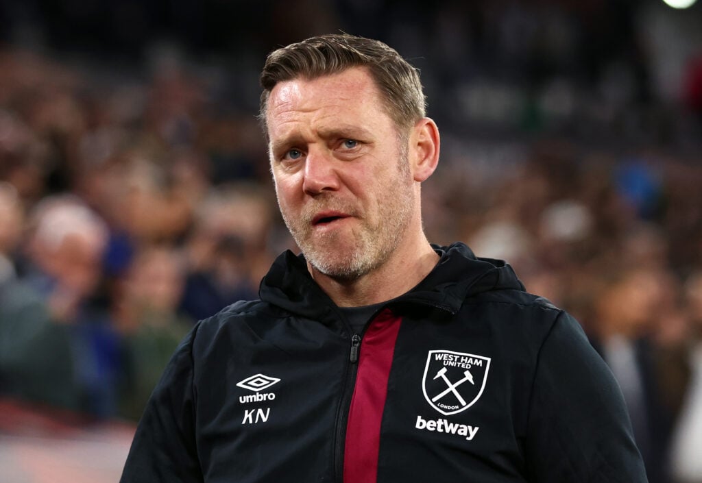West Ham United assistant Coach Kevin Nolan during the UEFA Europa League 2023/24 Quarter-Final second leg match between West Ham United FC and Bayer 04 Leverkusen