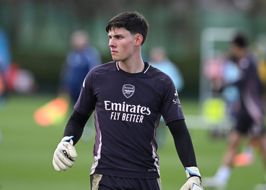 Alexei Rojas during an Arsenal Training Session