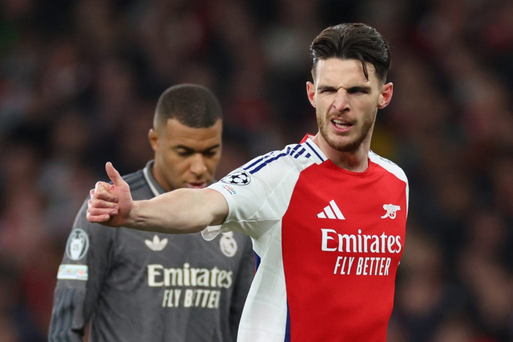Declan Rice scored two free-kicks for Arsenal against Real Madrid in the Champions League