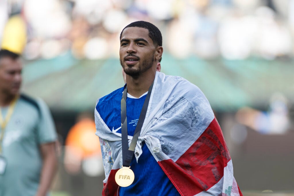 Levi Colwill of Chelsea FC with Gold medal