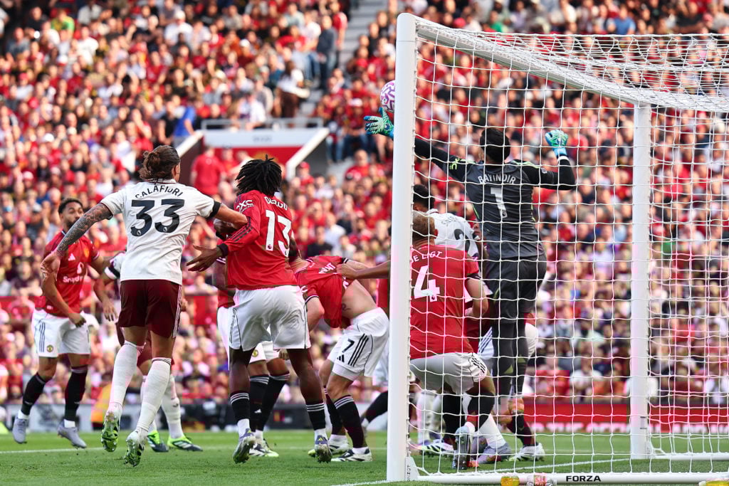 Manchester United concede the first goal of the 2025/26 season against Arsenal.