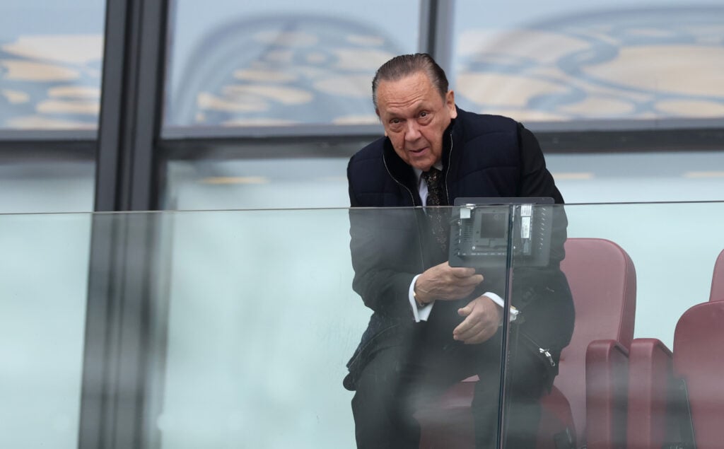 David Sullivan, Joint-Chair of West Ham United, in attendance prior to the Premier League match between West Ham United and Crystal Palace at London Stadium on September 20, 2025 in London, England.