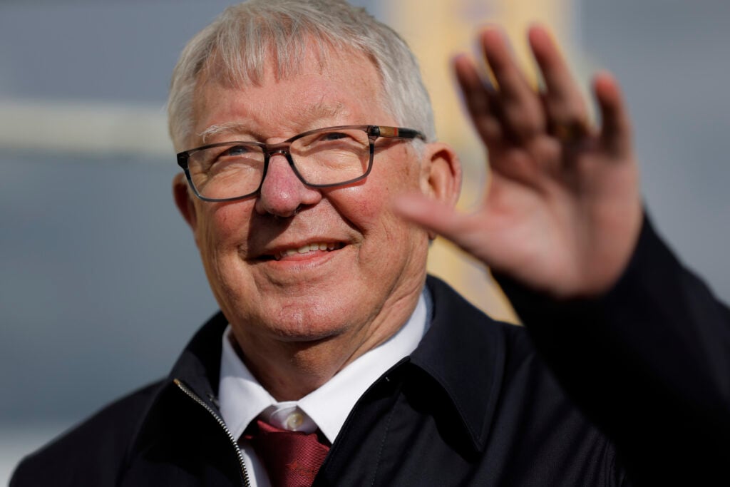 Manchester United legend Sir Alex Ferguson in the winners’ enclosure after victory with his horse Caldwell Potter in the second race during racing on day three of the Cheltenham National Hunt racing festival at Cheltenham Racecourse in 2025 in Gloucestershire, England