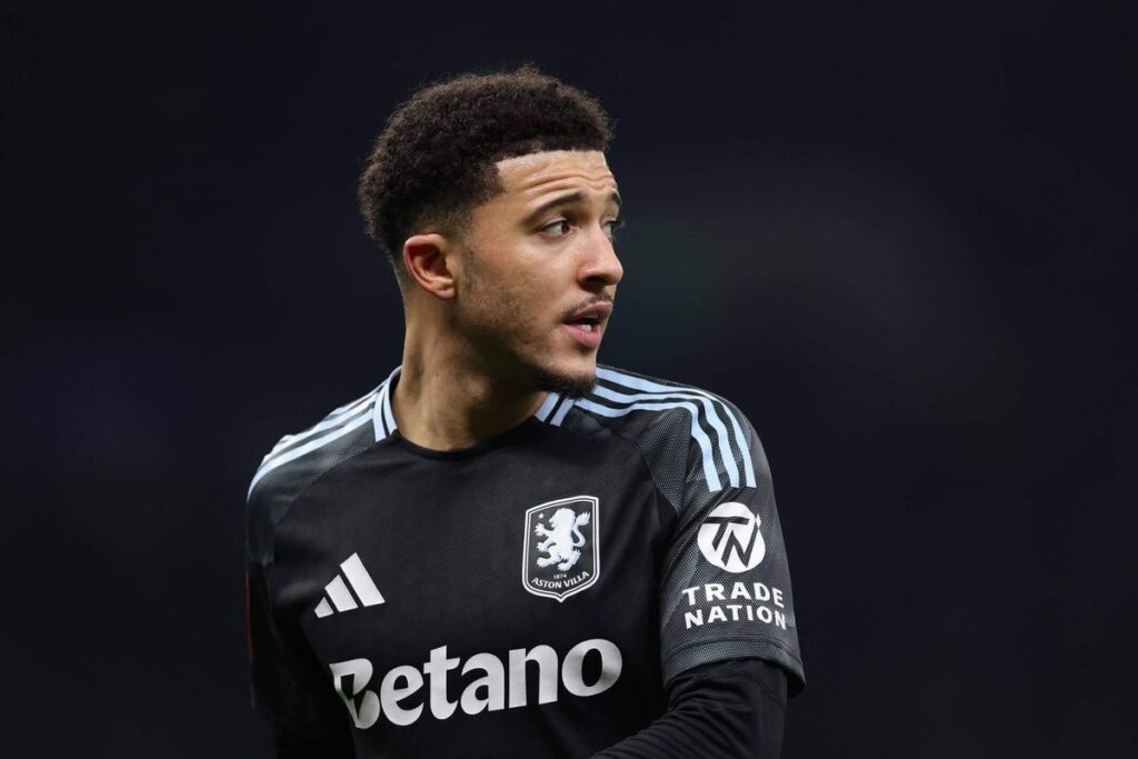 Aston Villa loanee Jadon Sancho set for at least two weeks on sidelines