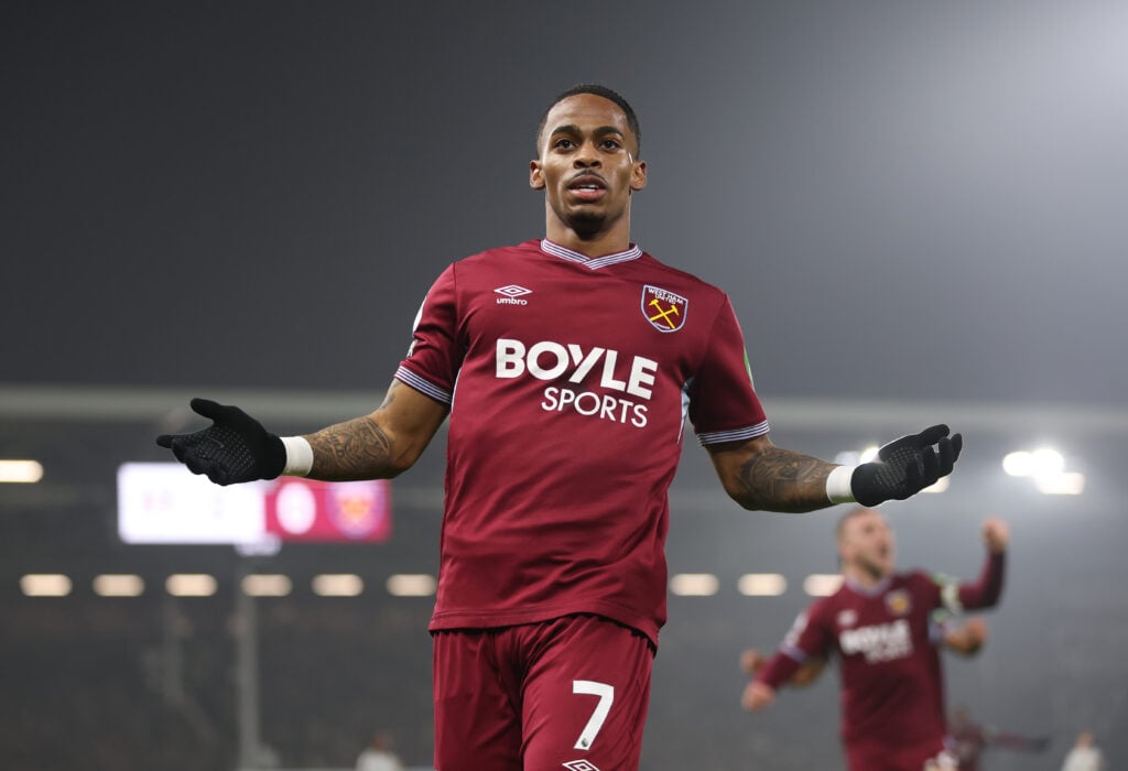 Crysencio Summerville in action for West Ham