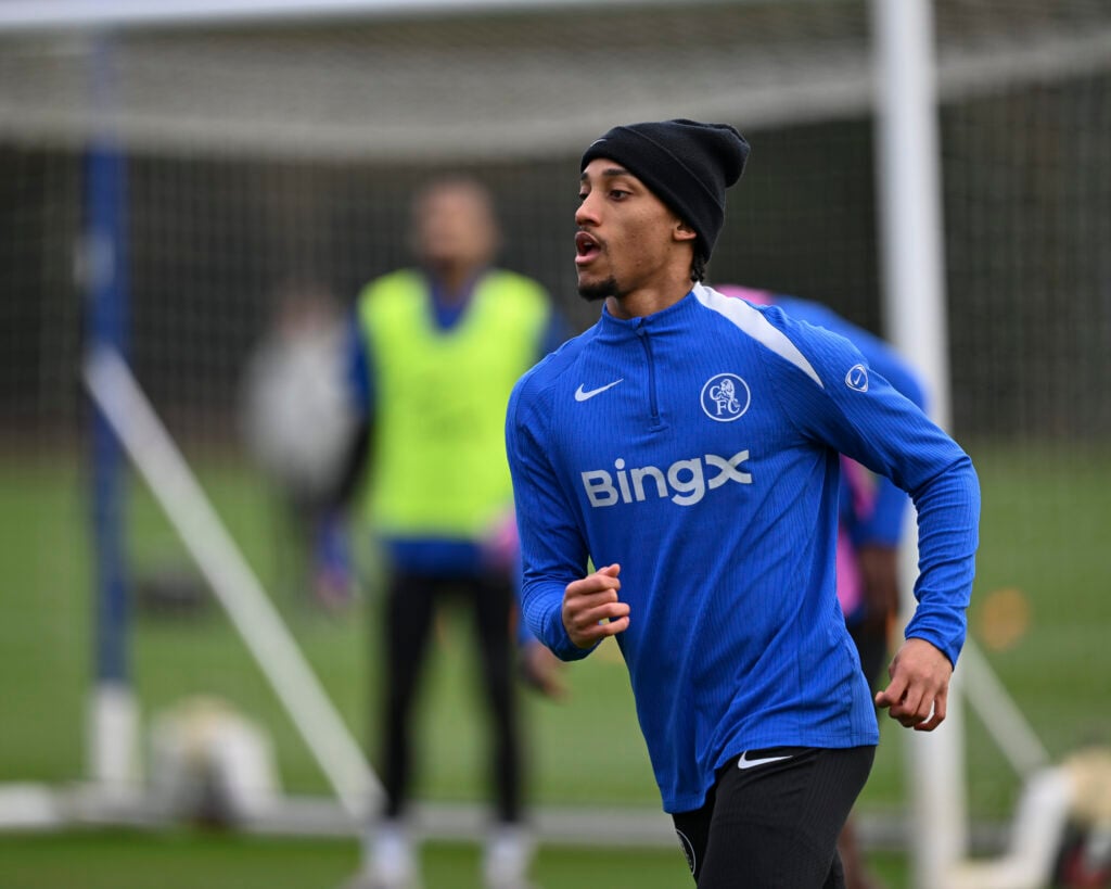 Joao Pedro of Chelsea during a training session