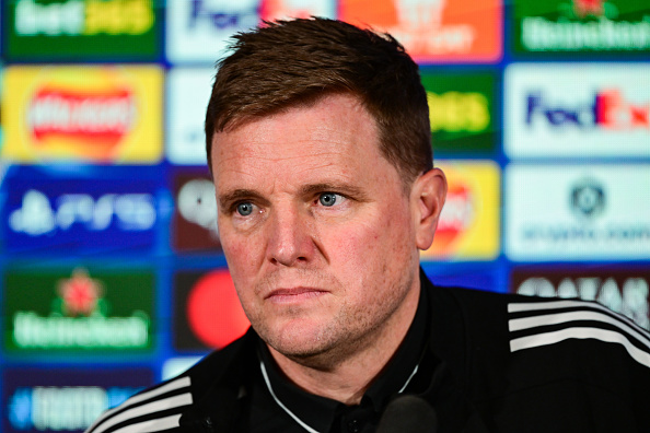 Newcastle United FC Training Session And Press Conference - UEFA Champions League 2025/26 Round of 16 First Leg