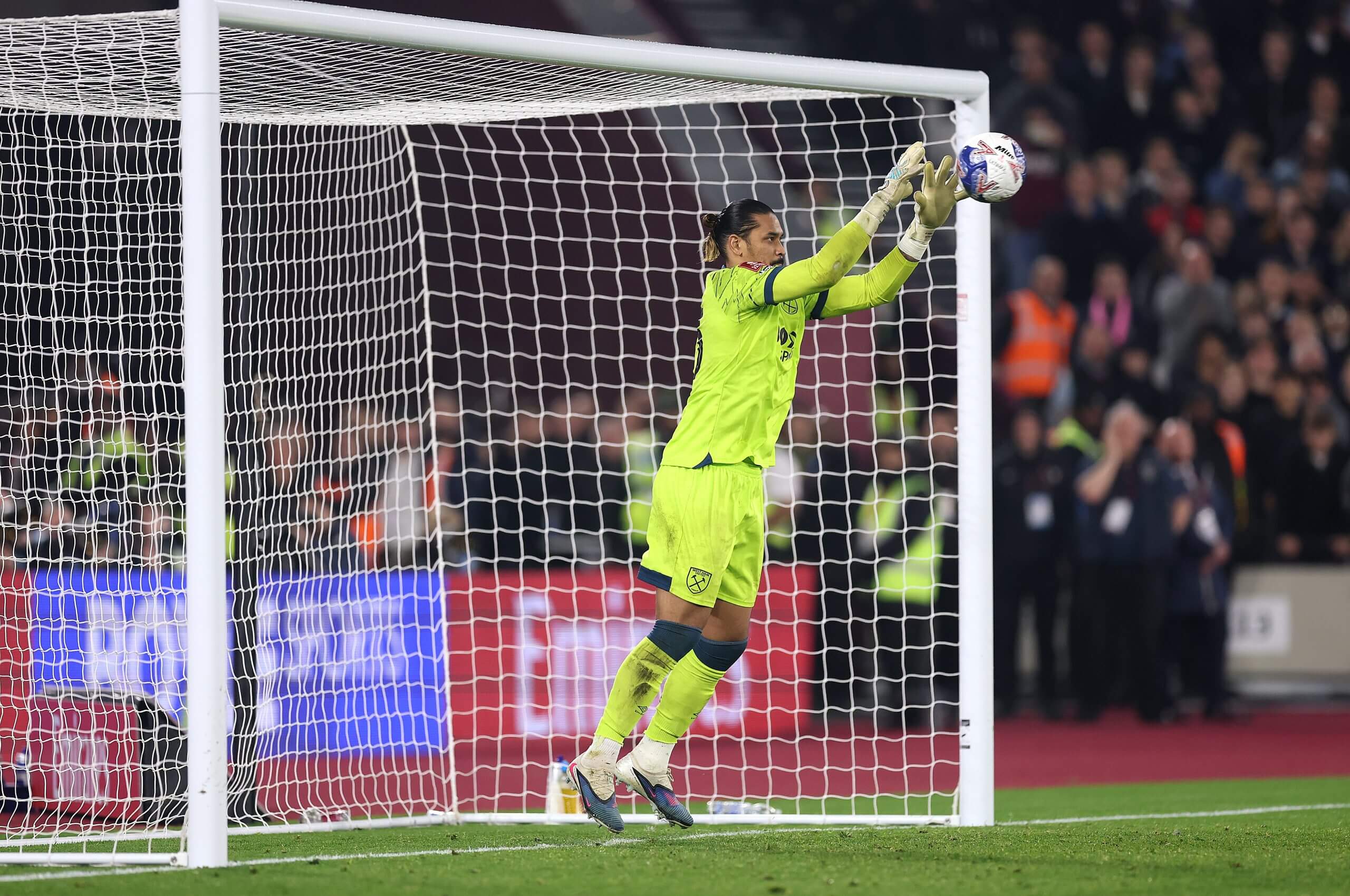 West Ham goalkeeper Alphonse Areola pictured in action