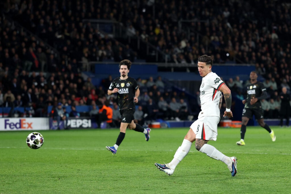 Enzo Fernandez of Chelsea scores
