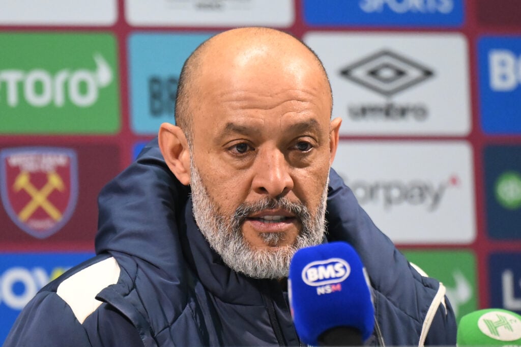 West Ham United manager Nuno Espirito Santo.