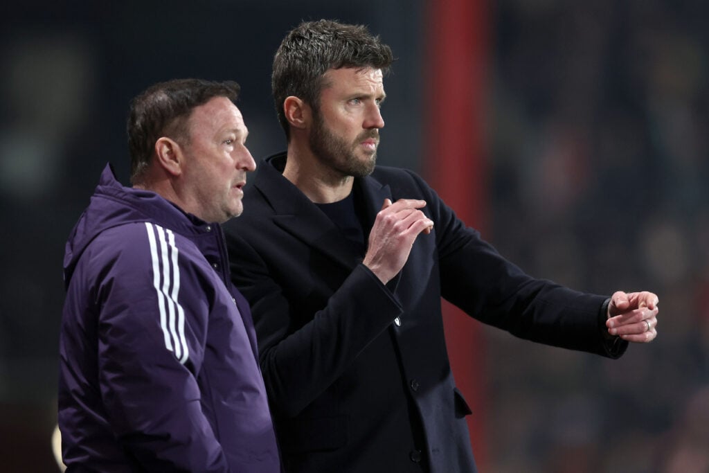 Michael Carrick during the Premier League match between Bournemouth and Manchester United at the Vitality Stadium in 2026 in Bournemouth, England.