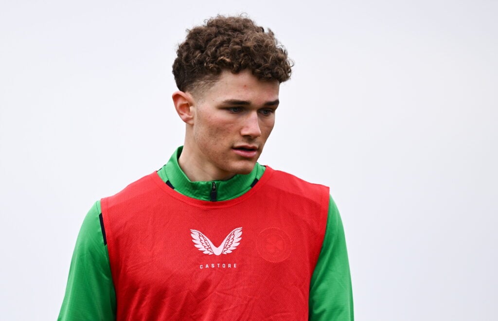 Jacob Devaney training with Ireland U21s