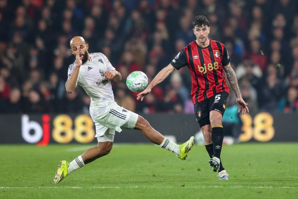 Marcos Senesi during Bournemouth v Manchester United