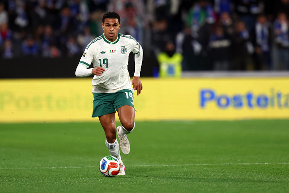 Shea Charles of Northern Ireland  in action during  the FIFA