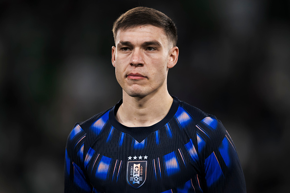 Manuel Ugarte of Uruguay looks on prior to the friendly