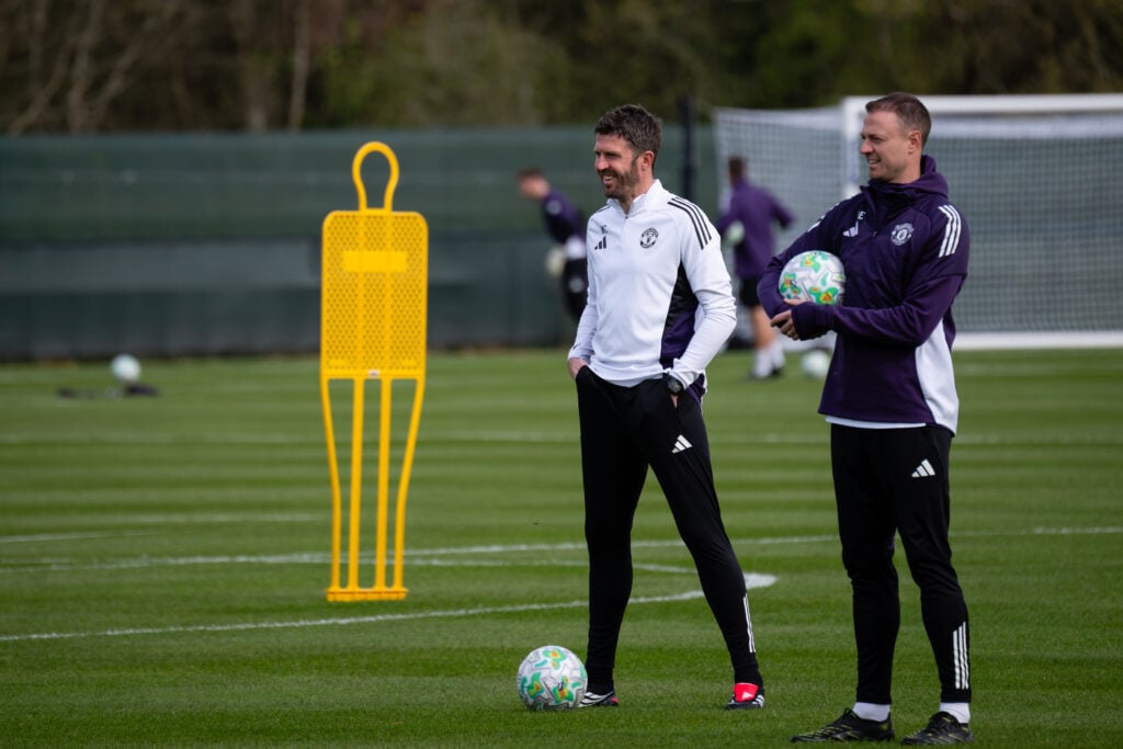 Michael Carrick during Manchester United Training and Press Conference
