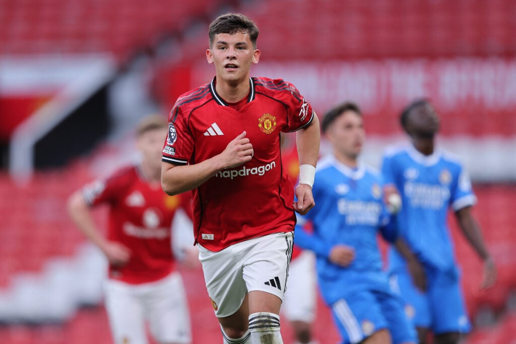 Shea Lacey during Manchester United U21 v Real Madrid U21