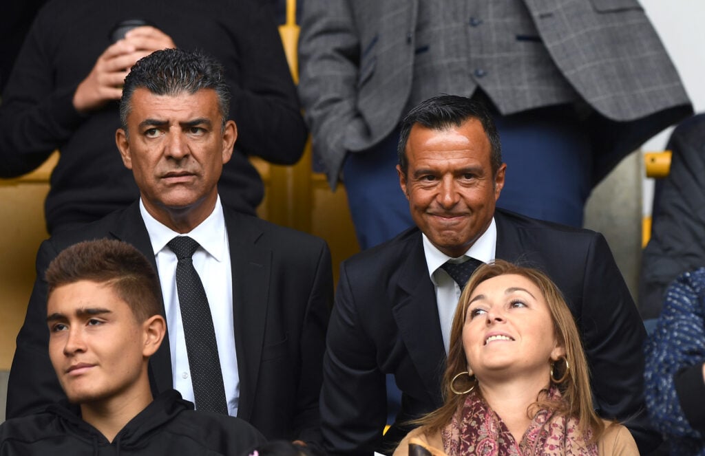 Jorge Mendes watching Wolves at Molineux.