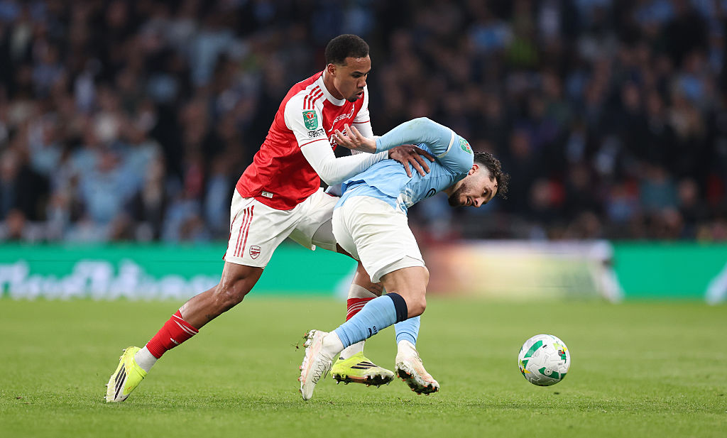 Gabriel played the full 90 minutes at Wembley