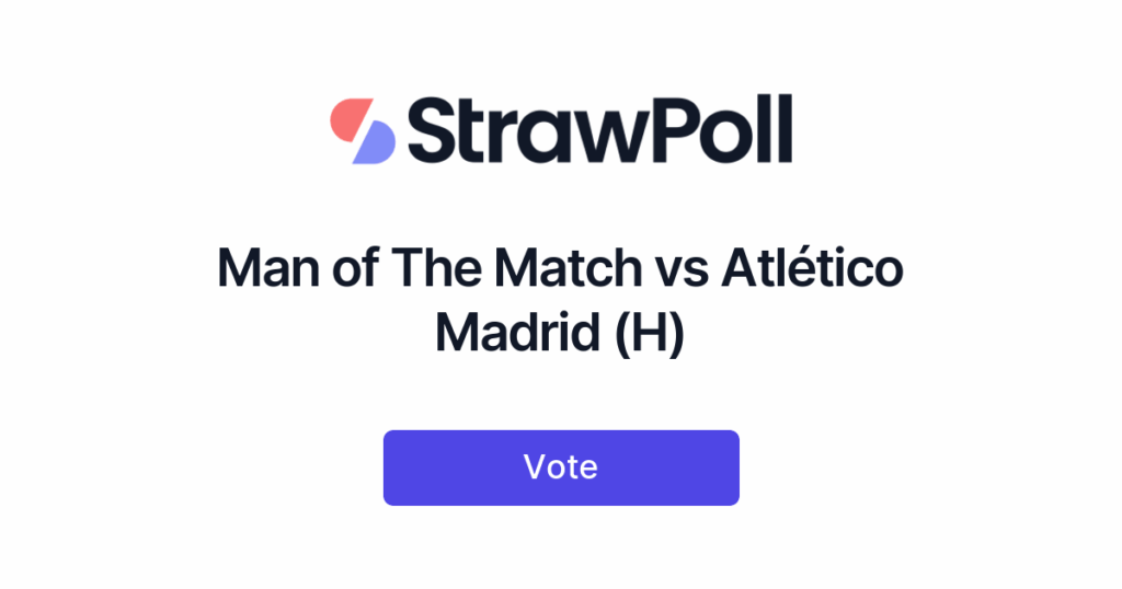 POLL: Man of The Match vs Atlético Madrid (H)