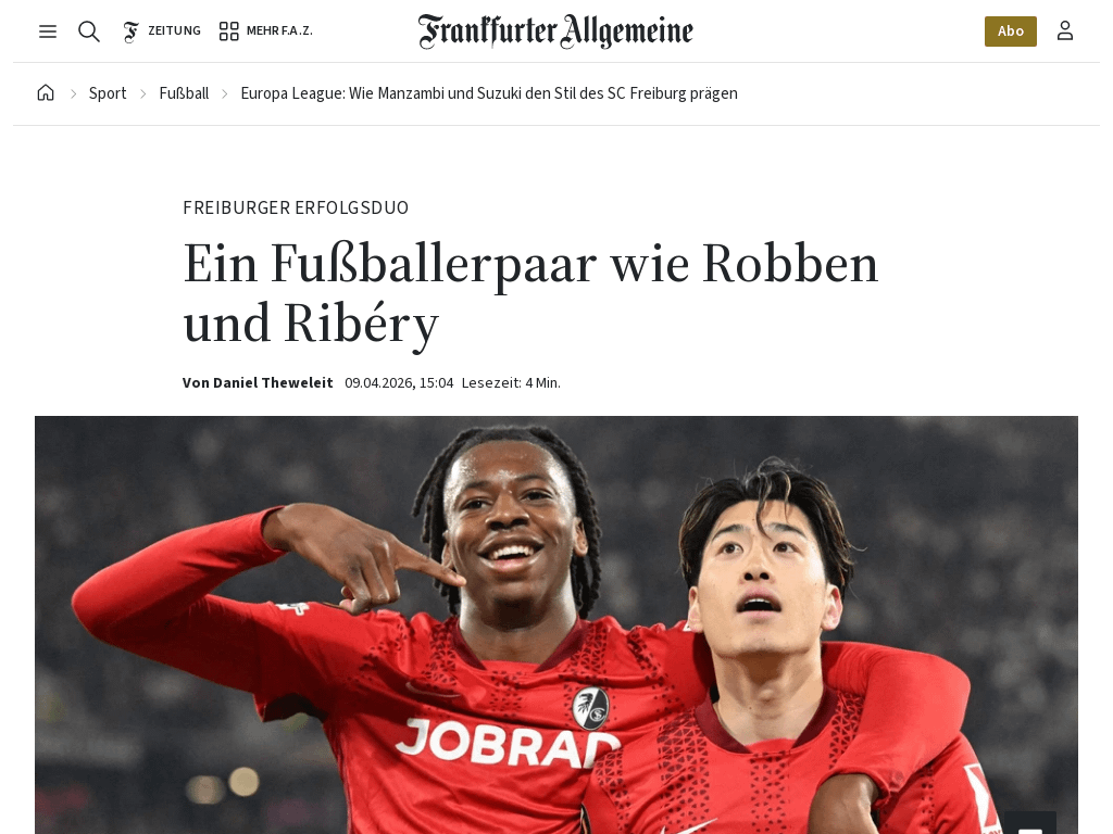 Ein Fußballerpaar wie Robben und Ribéry: Tempo, Spielwitz und Courage - Johan Manzambi und Yuito Suzuki prägen Freiburgs neuen Spielstil. Ihre Dynamik und Kreativität machen sie zu Schlüsselfiguren im Europa-League-Duell gegen Celta Vigo.