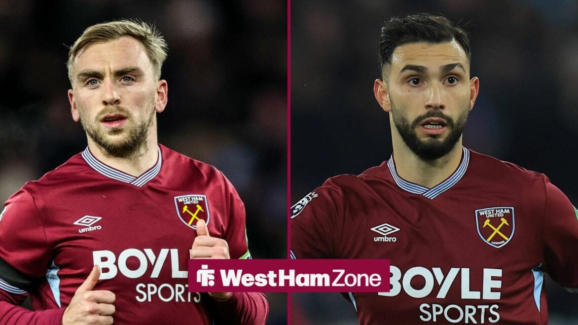 Jarrod Bowen of West Ham United during the Premier League match Wolverhampton Wanderers vs West Ham United, Valentin Castellanos 11 during the Prem...
