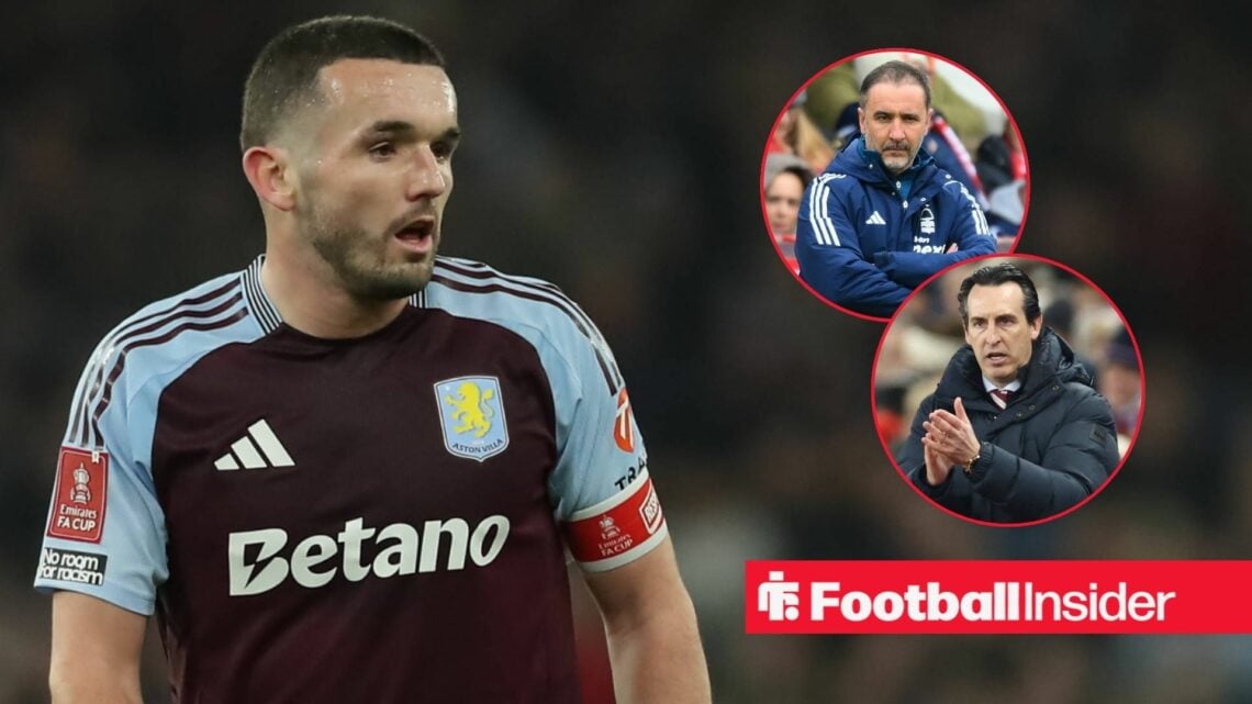 Aston Villa star John McGinn in 2025-26 / Nottingham Forest head coach, looks on during the Premier League match between Nottingham Forest and Fulh...