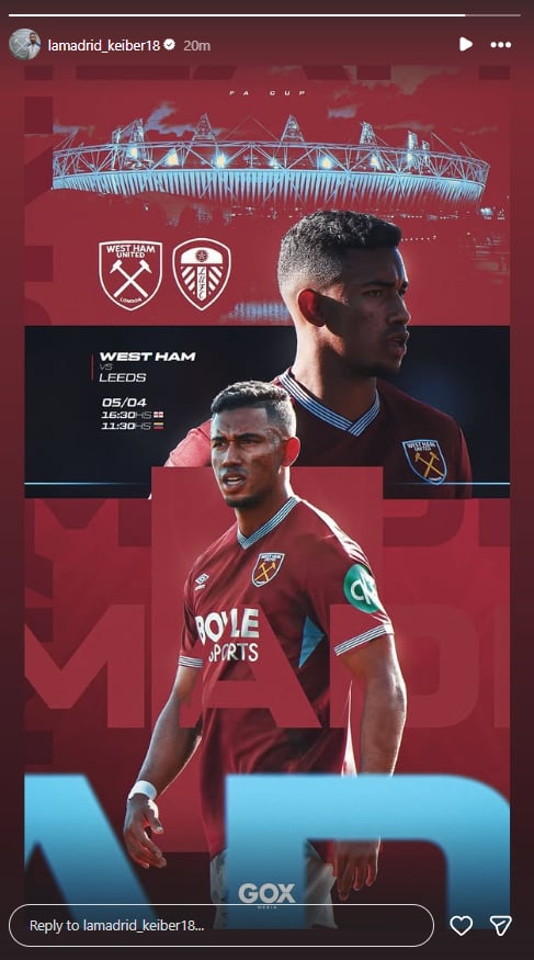 Keiber Lamadrid hints at West Ham start