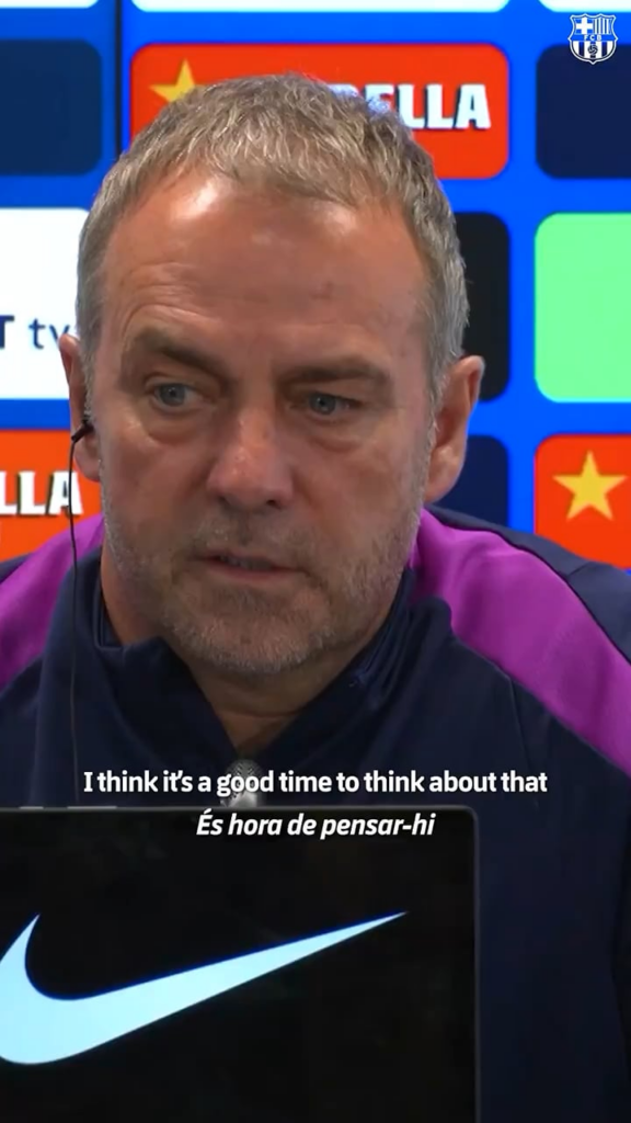 Hansi Flick on the Xenophobic chants made by the Spanish supporters at the RCDE stadium a few days back