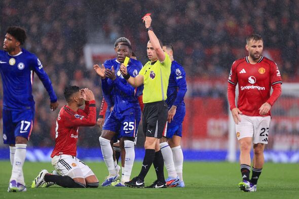 Casemiro gets sent off