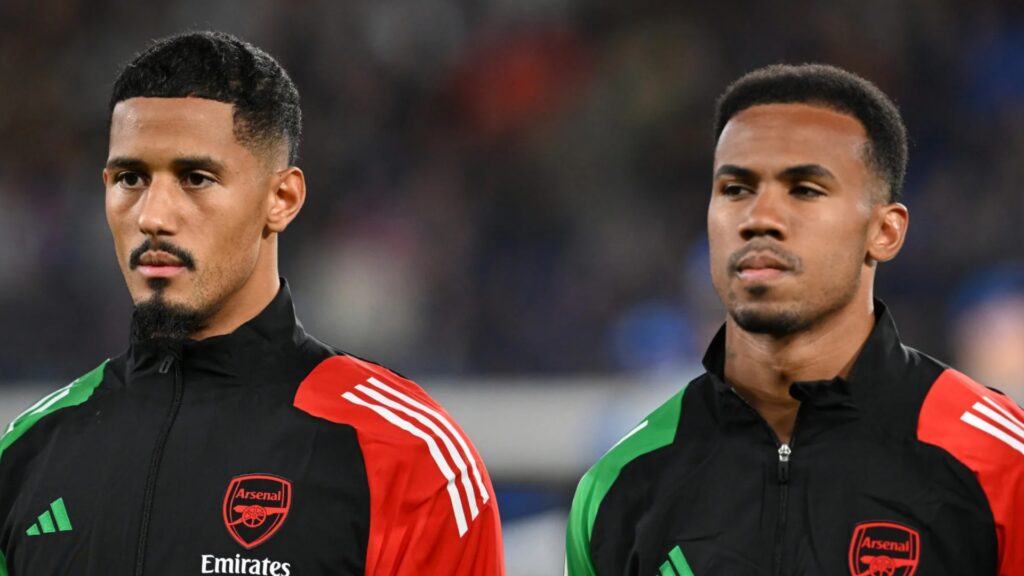 Arsenal's Gabriel Magalhaes and William Saliba