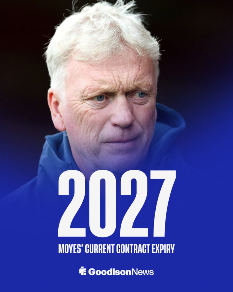 Everton boss David Moyes looking concerned.