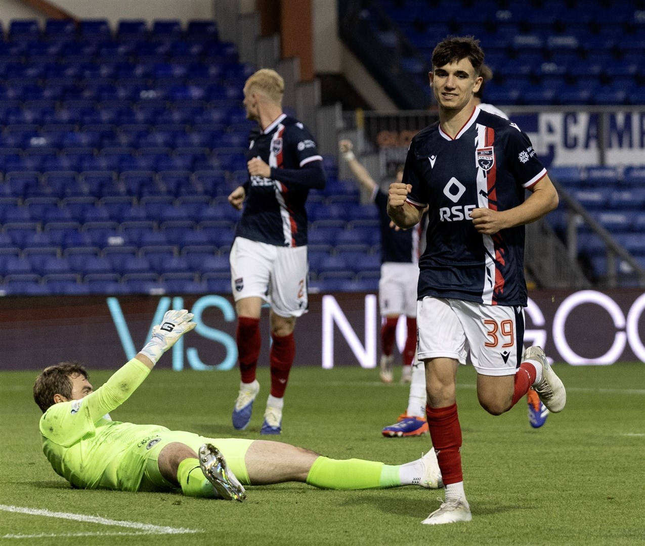 Joe Coyle bagged a brace for the Staggies in the League Cup group stage at the start of the season. Picture: Ken Macpherson