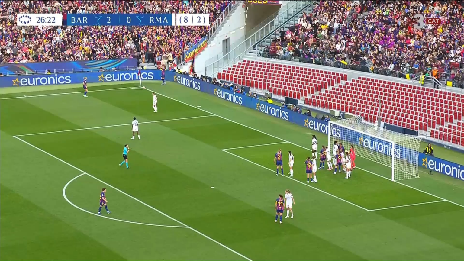 Barca W [3]- 0 Real Madrid W - 26' Irene Paredes
