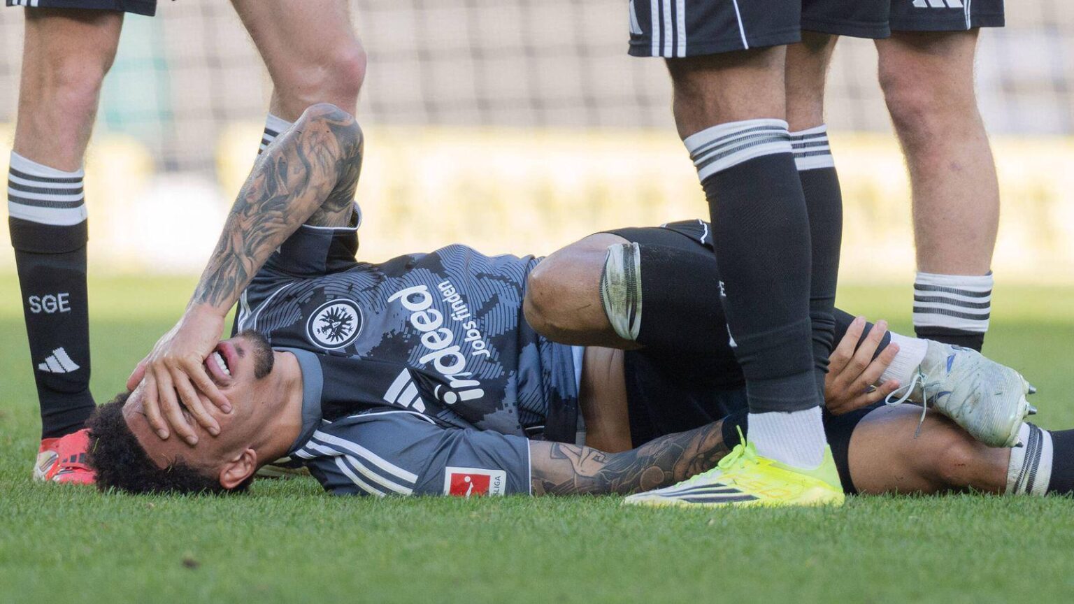 Nnamdi Collins droht nach Verletzung Saison-Aus: Wie SGE-Coach Albert Riera auf der Frankfurter Pressekonferenz vor dem Duell gegen Köln bekanntgab, fällt Nnamdi Collins vermutlich für den Rest der Saison aus.