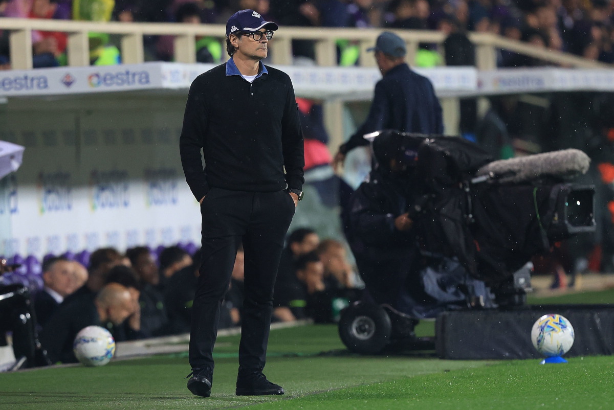 FLORENCE, ITALY - APRIL 13: Head coach Paolo Vanoli manager of ACF Fiorentina looks on during the Serie A match between ACF Fiorentina and SS Lazio at Artemio Franchi on April 13, 2026 in Florence, Italy. (Photo by Gabriele Maltinti/Getty Images)